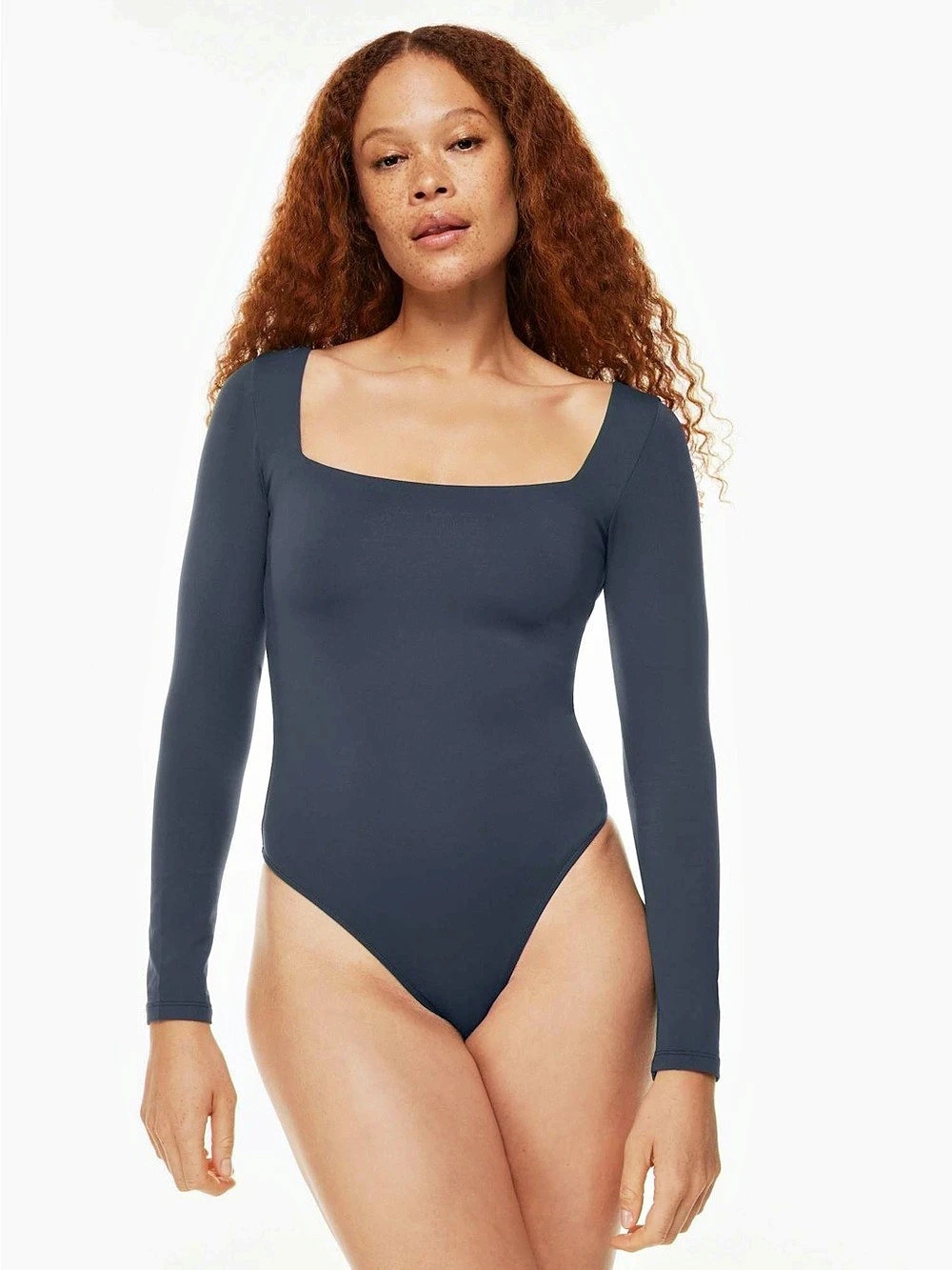 Babaton Contour Squareneck Longsleeve Bodysuit Orange